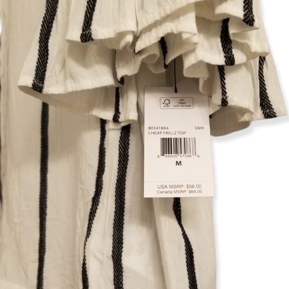 NWT Ladies Stone Row "Cheap Frillz Top" Size M/8 - Picture 5 of 7